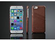 AIYZE For iPhone 6 Cover 4.7 Inch for Apple Fashion Back Case Slim Leather Wallet Cover with Credit Card ID Holders for iPhone 6 Brown