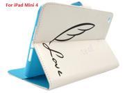 AIYZE Fur PU Leather Flip Case for Apple iPad Mini 4 Case Stand Cover With Card Holder