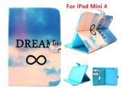AIYZE Dream Painting PU Leather Flip Case for Apple iPad Mini 4 Case Stand Cover With Card Holder