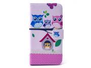AIYZE Case for Samsung Galaxy S6 Edge Premium PU Leather Flip Wallet Card Slot and Kickstand Design TPU Case Cover [Beautiful Pattern] owl home
