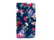 AIYZE Case for Samsung Galaxy S6 Premium PU Leather Flip Wallet Card Slot and Kickstand Design TPU Case Cover [Beautiful Pattern] Black flower