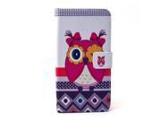 AIYZE Case for Samsung Galaxy S6 Edge Premium PU Leather Flip Wallet Card Slot and Kickstand Design TPU Case Cover [Beautiful Pattern] Squinting owl