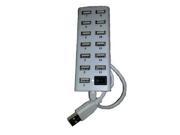 Mmnox UH045W white 13 USB Hub