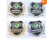 One pair Car Stickers Car Logo Car Emblem Stickers 14 models Silver Gold in high quality for Skoda Octavia