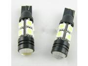 2pcs lot T10 LED W5W 8 SMD 1COB Car LED Auto Lamp 12V Light bulbs with Projector Lens for Ford Focus Cruze blue deep blue green red yellow warn white purple