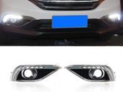 2 Pcs Kit Set Brand New 7 LED Car Styling DRL OEM Daytime Running Lights High Quality For Honda CRV CR V 2011 2012 2013 2014 Color White