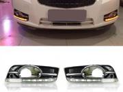 2 Pcs Set Kit 9 LED Brand New Durable Car Styling DRL High Quality Daytime Running Lights Fog Lights With Turning Signal For Chevrolet Cruze 2009 2010 2011 2012