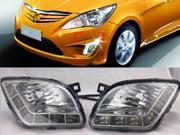 Brand New High Quality 2 Pcs Set 6 LED OEM DRL Car Daytime Running Lights Fog Driving Lights For Hyundai Solaris 2010 2011 2012 2013 Color White Without Turnin