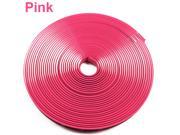 8 Meters Set Universal Car Wheel Trim Alloy Wheel Arch Protector Rim Hub Tire Sticker Decorative Styling Strip Guard Care Covers Auto Accessories Color Pink