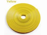 8 Meters Set Universal Car Wheel Trim Alloy Wheel Arch Protector Rim Hub Tire Sticker Decorative Styling Strip Guard Care Covers Auto Accessories Color Yellow