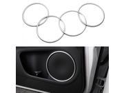 4 pcs set ABS Electroplating Interior Car Door Speaker Ring Horn Cover Trim for Honda HR V HRV Vezel 2014 2015