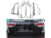 4 Pcs Set Car Rear Light Tail Lamp Protection Cover ABS Trim For Toyota Highlander 2014 2015 Decorative Garnish Accessories