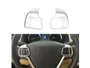 2 pcs set ABS Chrome Steering Wheel Panel Cover Trim for Toyota Highlander 2014 2015 Decoration Accessories Protecction