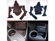 11 Pcs Set Auto Car Interior Gate Slot Pad Compatible For Toyota RAV4 RAV 4 2013 2014 Indoor Carpets Mat Anti Slip Mats 2 Colors