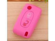 Auto Car Silicone Remote Key Chain Cover Holder Fob Folding A Style Compatible for Peugeot 6 Colors
