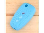 Car Silicone Auto Remote Key Chain Cover Holder Fob Case Shell Bag Folding B Style 6 Colors Compatible for Ford
