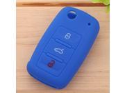 Silicone High Quality Auto Car Remote Key Chain Cover Case Holder Fob Shell Bag Folding A Style Compatible 6 Colors for Volkswagen VW