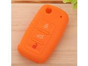 Silicone High Quality Auto Car Remote Key Chain Cover Case Holder Fob Shell Bag Folding A Style Compatible 6 Colors for Volkswagen VW