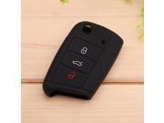 Auto Car Silicone Remote Key Chain Cover Holder Fob Case Shell Bag Folding B Style Compatible 6 Colors for Volkswagen VW