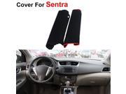 Interior Dash Cover Dashboard Protective Mat Shade Cushion Photophobism Dust proof Pad Carpet Compatible For Nissan Sentra Sylphy 2013 2014 2015 Red Line Black