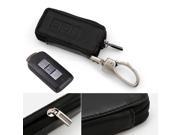 Durable New 100% Genuine Leather Auto Car Key Cover Case Fob Holder Bag With Buckle For Mitsubishi Lancer Outlander Asx Pajero Etc Color Black