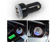 Universal Auto Car Cigarette Powered Dual 2 USB Port Socket Adapter Charger For Cell Phone PDA GPS etc