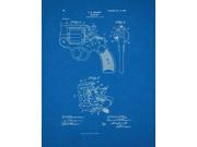 Wesson Revolver Patent Art Blueprint