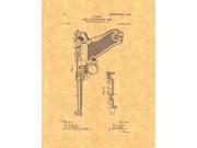 Luger Recoil Loading Small Arms Patent Art Print Luger Recoil Loading Small Arms Patent Art Print