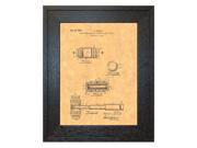 Judge s Gavel Patent Art Print in a Rustic Oak Wood Frame
