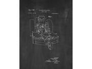 Rotary Mower Patent Art Chalkboard