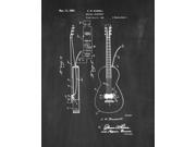 Guitar Musical Instrument Patent Art Chalkboard