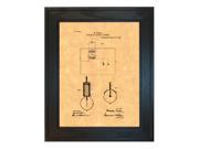 Tesla System Of Electric Lighting Patent Art Print in a Solid Pine Wood Frame