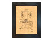 Hockey Game Board Patent Art Print in a Solid Pine Wood Frame