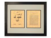 Golf Club Patent Art Print in a Solid Pine Wood Frame