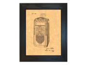 Phonograph Cabinet Patent Art Print in a Solid Pine Wood Frame