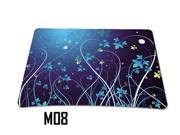 Blue Floral Design Soft Neoprene Optical Mouse Pad M08
