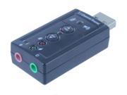 USB External 7.1 Channel 3D Virtual Audio Sound Card Adapter PC