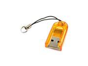 New USB 2.0 T Flash TF Micro SD Memory Card Reader Writer Yellow