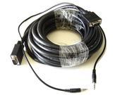 50FT XGA SVGA VGA Laptop to TV Monitor Cable 3.5mm AUDIO Stereo 50 FEET LCD PC