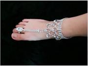 2pc Shining Crystal Barefoot Sandals Anklet Foot Beach Wedding Bridal Bridesmaid