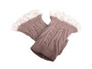 Women s Crochet Lace and Knitted Boot Cuffs Toppers Leg Warmers Socks