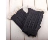 Women s Crochet Lace Hollow out and Knitted Boot Cuffs Toppers Leg Warmers Socks