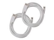 2 Pack 15FT Mini Display Port to HDMI Adapter Cable for Apple Macbook Pro White