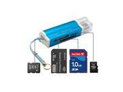 Portable USB 2.0 All in 1 Memory Card Reader Support For Micro SD TF SDHC M2 MMC
