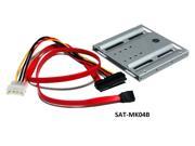 2.5 to 3.5 HDD SSD Metal Mounting Kit Bracket w SATA Molex Power Cable