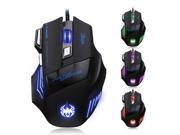 5500 DPI 7 Button LED Optical USB Wired Gaming Mouse Mice For Pro Gamer WP
