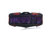 LED 7 Color Backlit USB Wired Illuminated Multimedia Game Keyboard For Computer