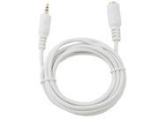 20 FT 3.5mm Gold Plated Stereo Male Female Audio Headphone Extension Cable White