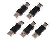 5PCS Firewire IEEE 1394 6 Pin Male to USB A Male Adapter M M Converter