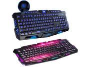 Multimedia 3 colors LED Backlight USB Wired Illuminated Gaming Cool Keyboard PC